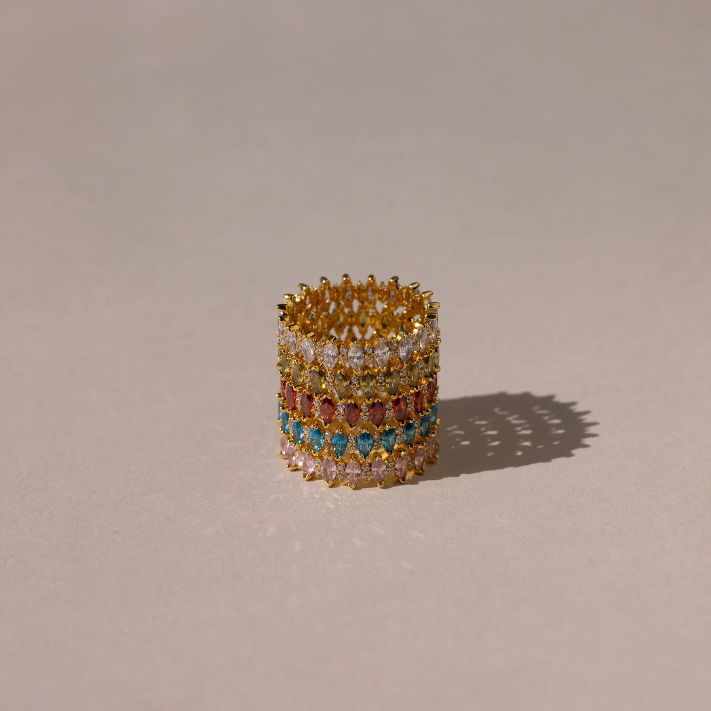 Marquise-Ring mit Geburtsstein und Unendlichkeitsmotiv