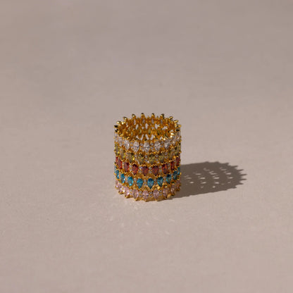 Marquise-Ring mit Geburtsstein und Unendlichkeitsmotiv
