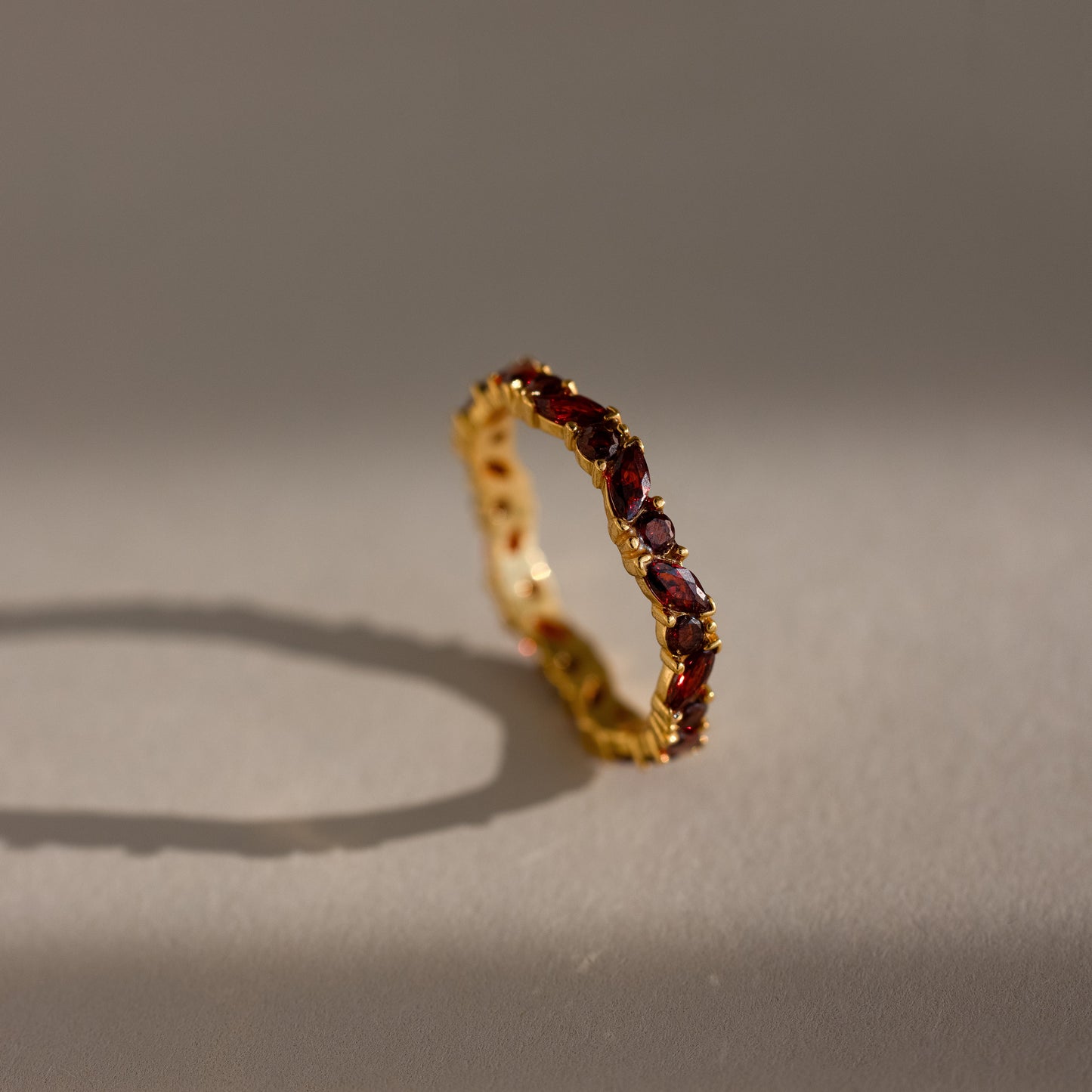 Staggered Marquise Birthstone Ring