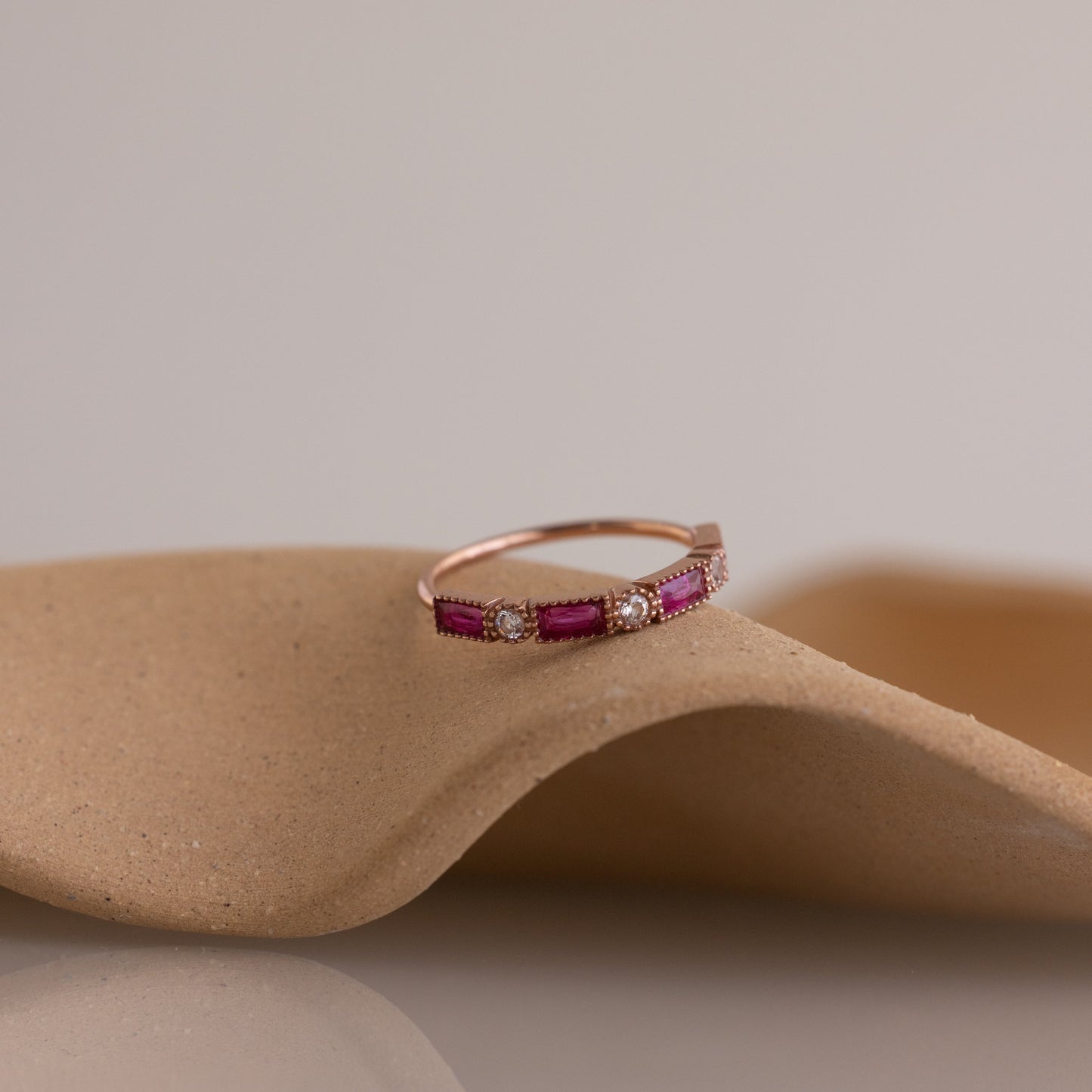Mixed Art Deco Birthstone Ring
