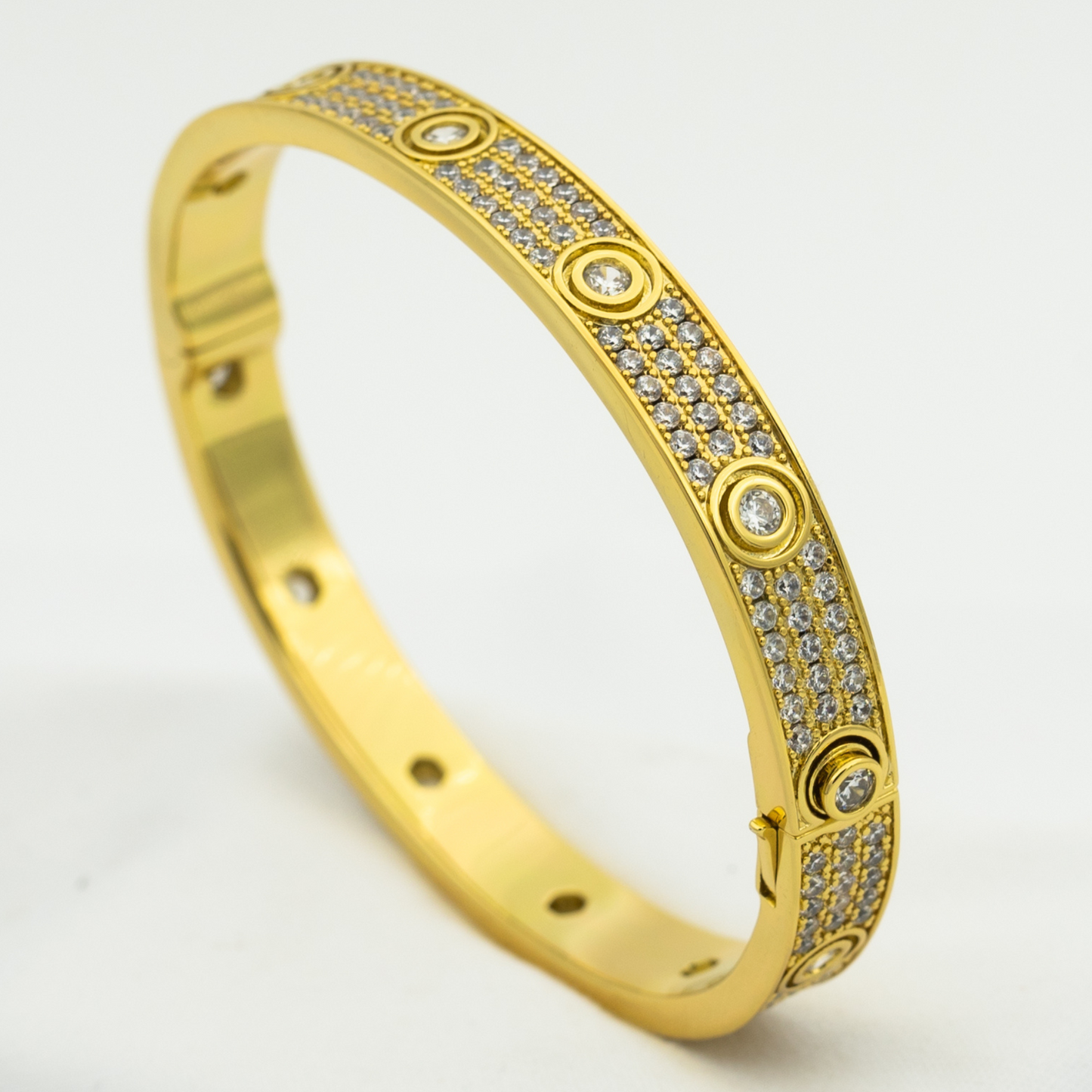 [ORA]LOVE BRACELET 6.1MM DIAMOND-PAVED 10 BIG DIAMONDS