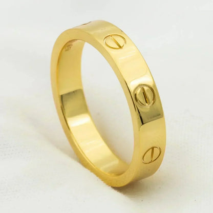 [ORA]LOVE RING 4MM 1 DIAMOND GOLD