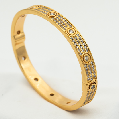 [ORA]LOVE BRACELET 6.1MM DIAMOND-PAVED 10 BIG DIAMONDS