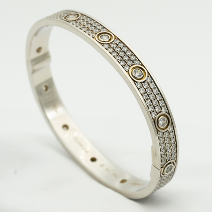 [ORA]LOVE BRACELET 6.1MM DIAMOND-PAVED 10 BIG DIAMONDS