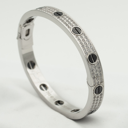 [ORA]LOVE BRACELET 6.1MM DIAMOND-PAVED CERAMIC