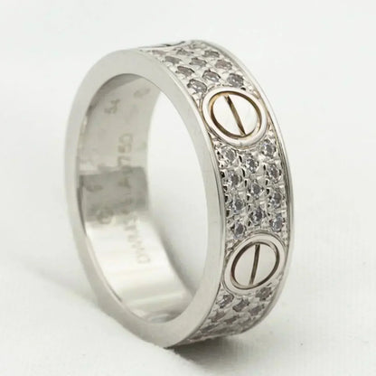 [ORA]LOVE RING 5.5MM DIAMONDS PAVED