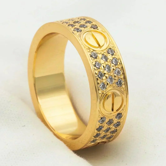 [ORA]LOVE RING 5.5MM DIAMONDS PAVED