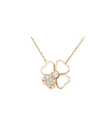 [ORA]CLOVER MOP DIAMOND KETTE IN ROSÉGOLD