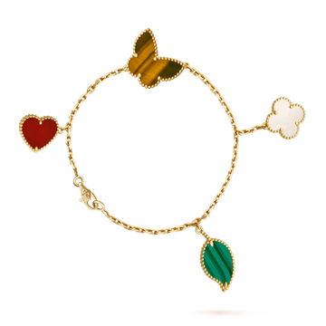 [ORA]LUCKY SPRING 5-MOTIV-ARMBAND AUS GOLD