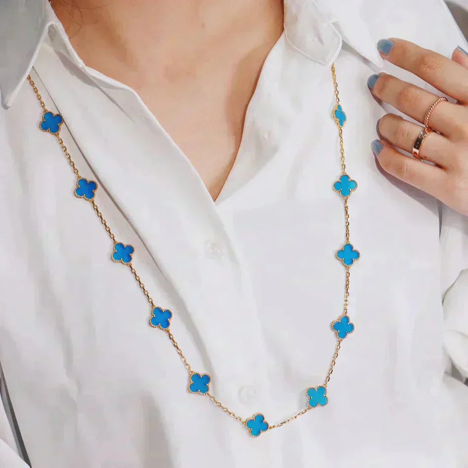 [ORA]CLOVER 20 MOTIFS BLUE AGATE GOLD