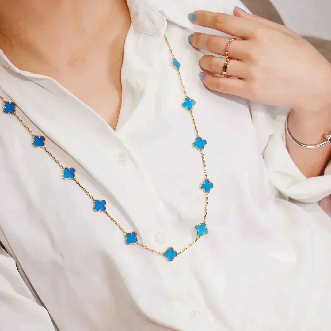 [ORA]CLOVER 20 MOTIFS BLUE AGATE GOLD
