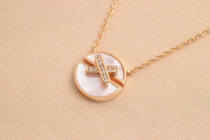 [ORA]JEUX DE ROSE GOLD DIAMOND NECKLACE