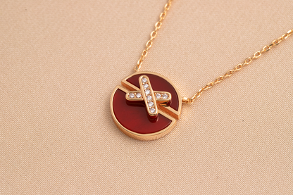 [ORA]JEUX DE PINK GOLD DIAMOND NECKLACE