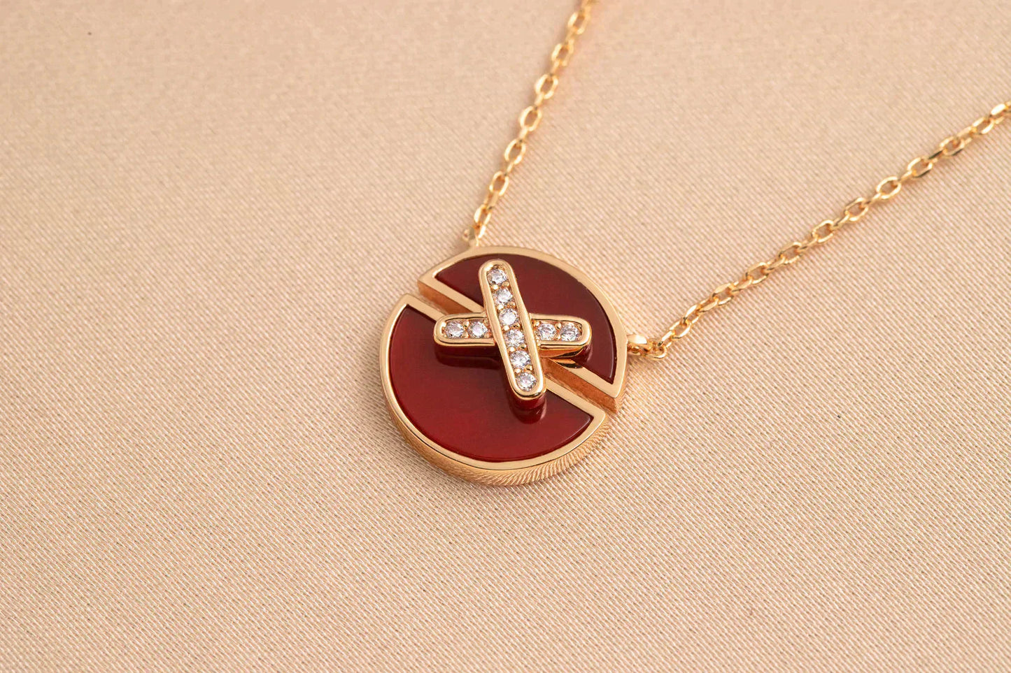 [ORA]JEUX DE ROSE GOLD DIAMOND NECKLACE