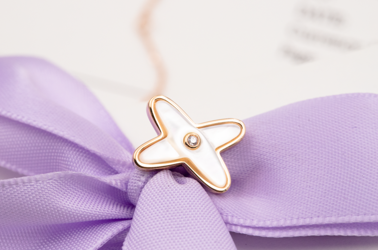 [ORA]JEUX DE WHITE MOP ROSE GOLD DIAMOND EARRINGS
