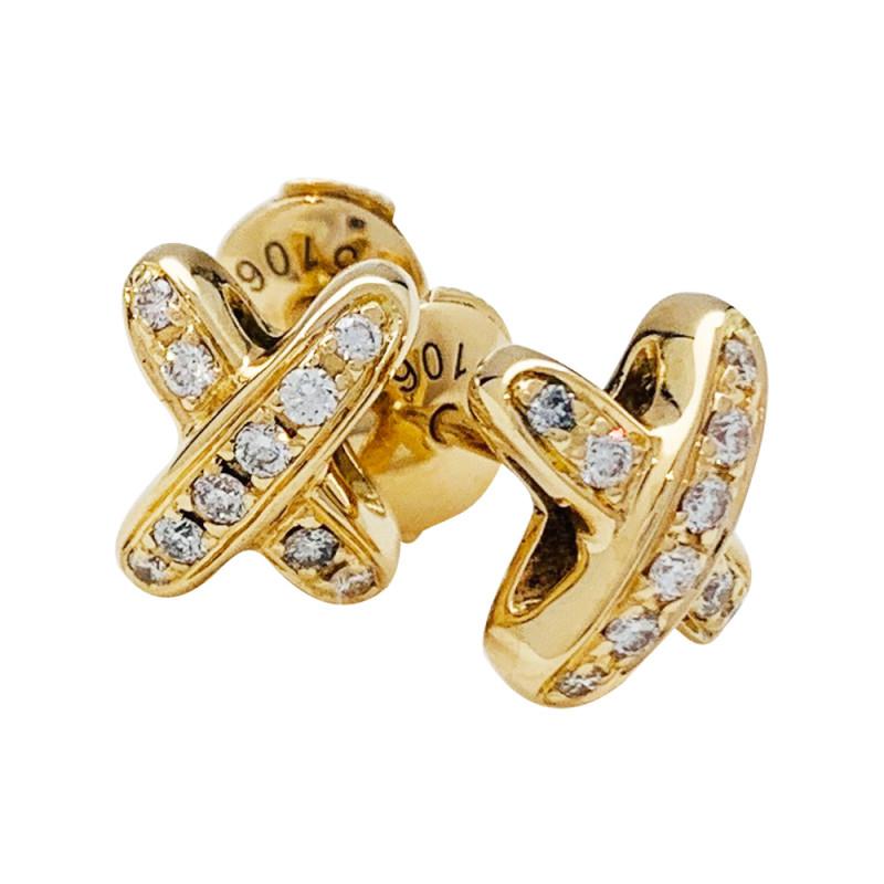 [ORA]JEUX DE GOLD DIAMOND EARRINGS