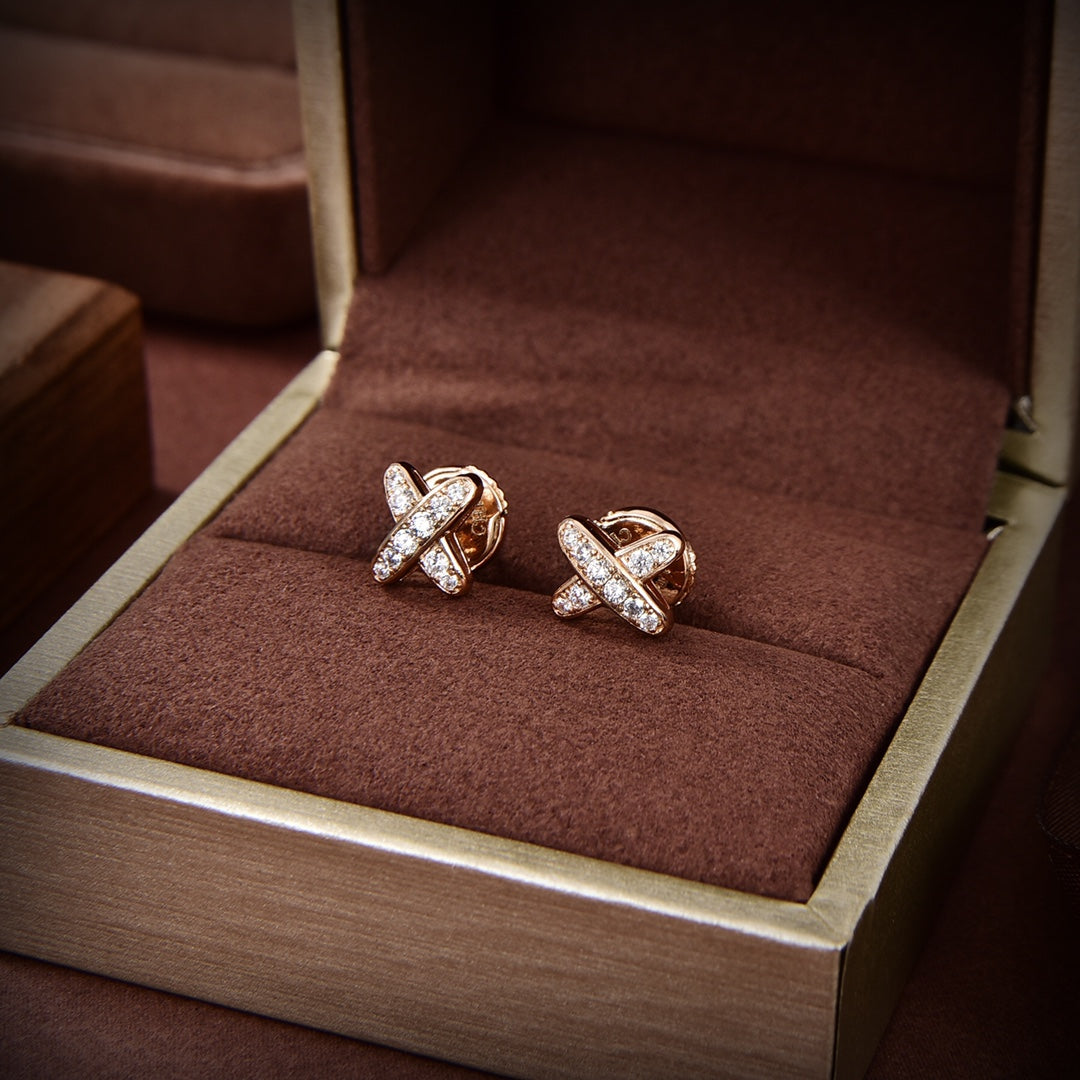 [ORA]JEUX DE GOLD DIAMOND EARRINGS