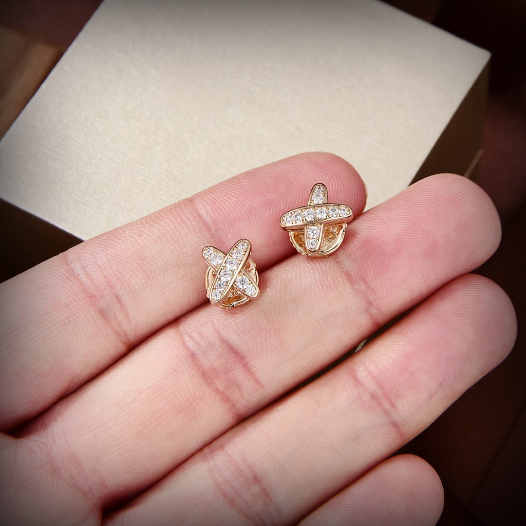 [ORA]JEUX DE GOLD DIAMOND EARRINGS