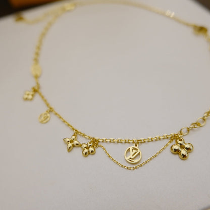 [ORA]BLOOMING SUPPLE NECKLACE BRASS