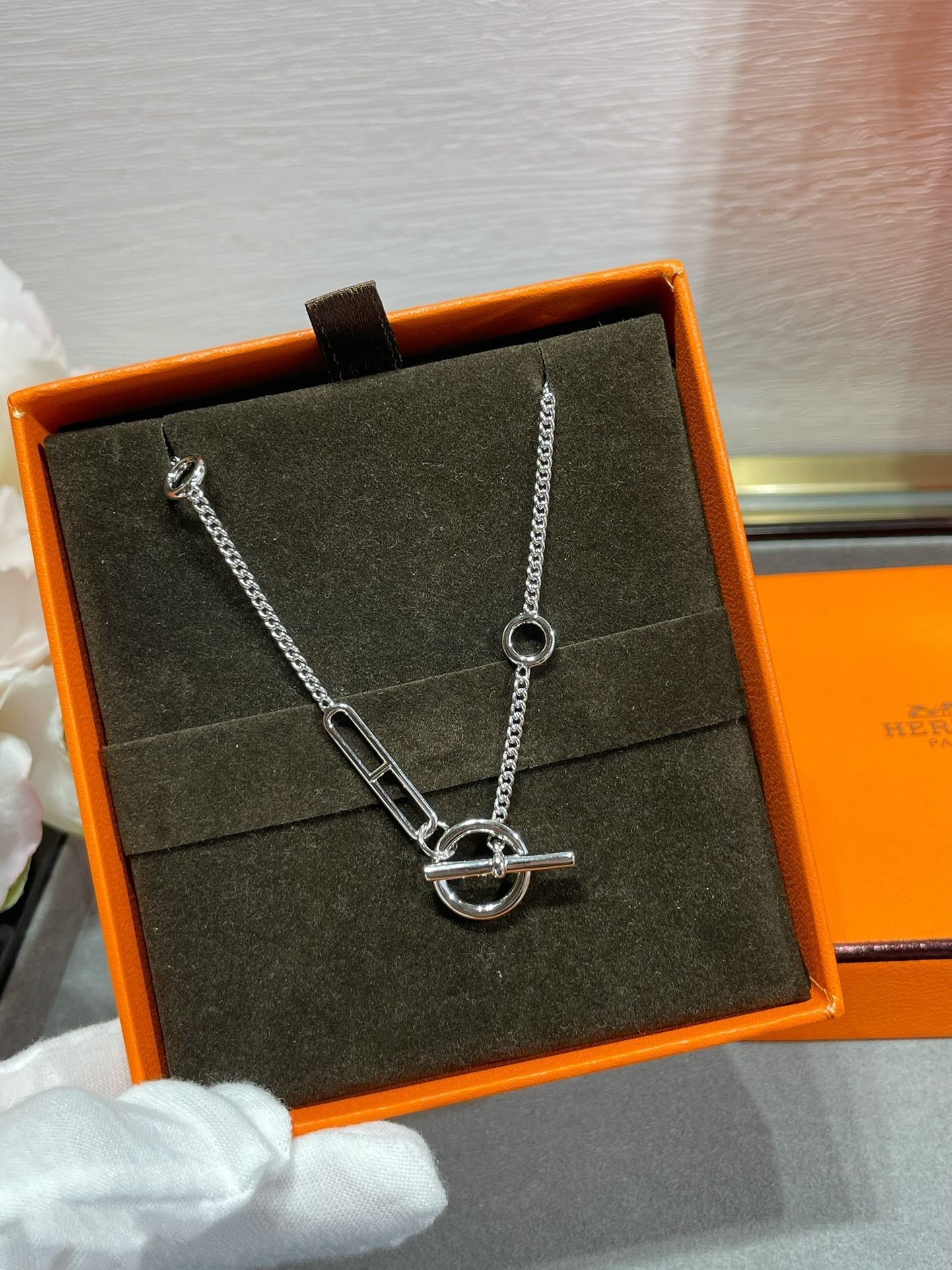 [ORA]HM STERLING CHAINE D'ANCRE HEART