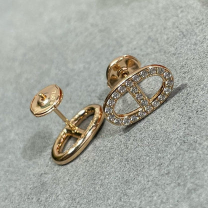 [ORA]HM FULL DIAMOND PIG NOSE STUD EARRINGS