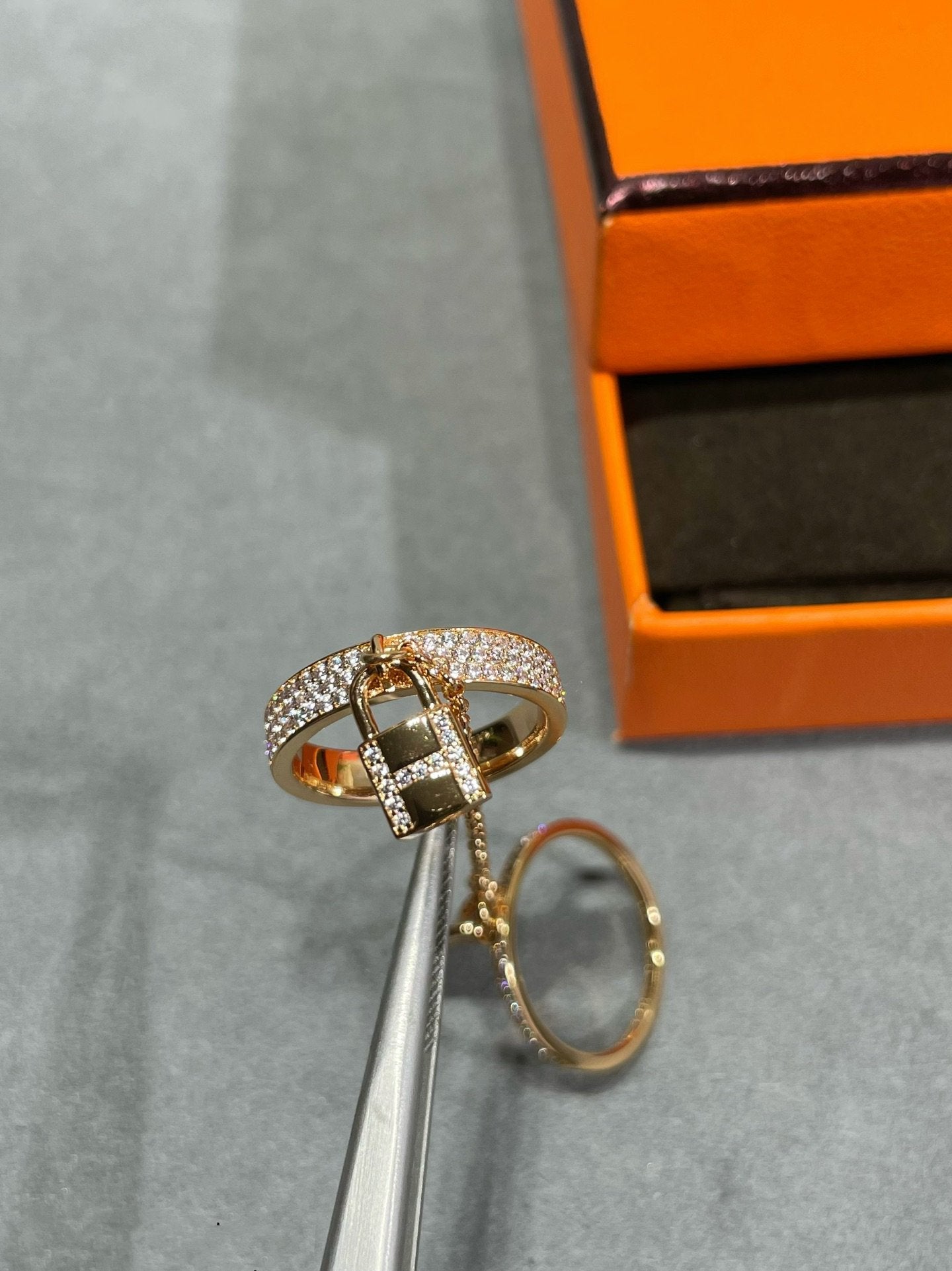 [ORA]HM KELLY CLOCHETTE DOUBLE RING IN  WITH DIAMONDS