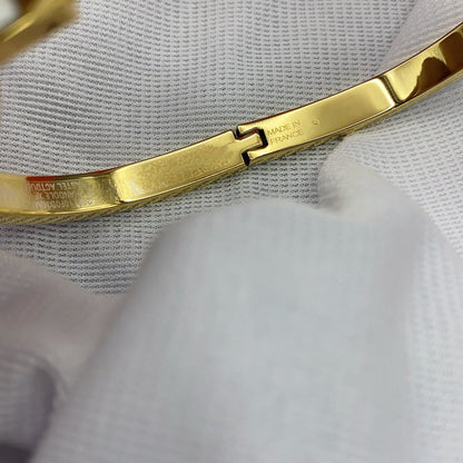 [ORA]CLASSIC HM CLIC WHITE 8MM ENAMEL BRACELET
