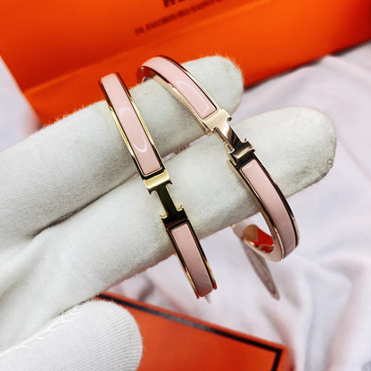 [ORA]CLASSIC HM CLIC  PINK 8MM ENAMEL BRACELET
