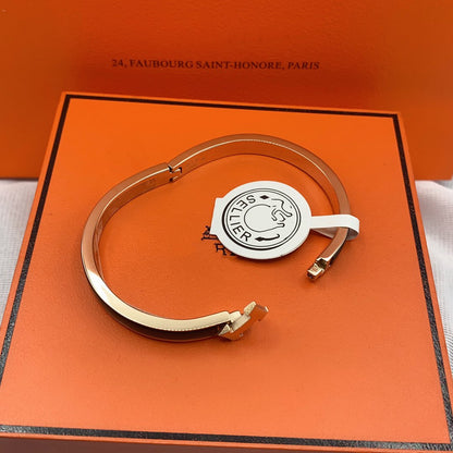 [ORA]CLASSIC HM CLIC BLACK 8MM ENAMEL BRACELET