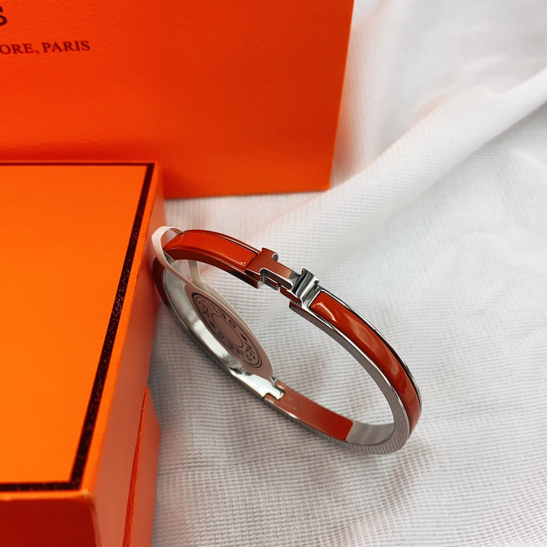 [ORA]CLASSIC HM CLIC RED 8MM ENAMEL BRACELET