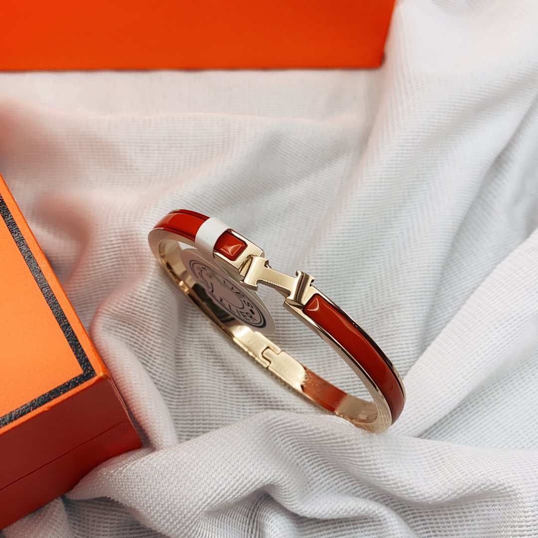 [ORA]CLASSIC HM CLIC RED 8MM ENAMEL BRACELET