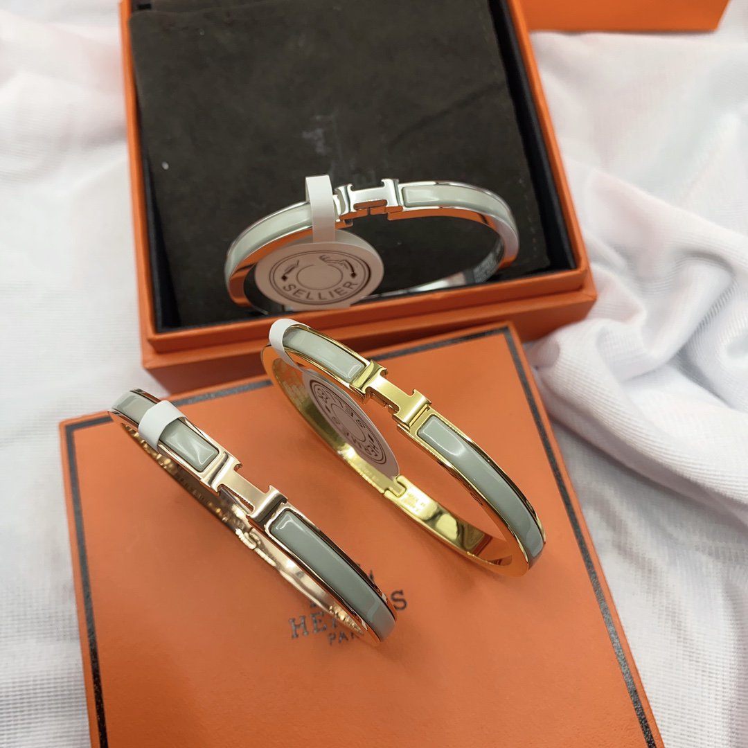 [ORA]CLASSIC HM CLIC GREEN 8MM ENAMEL BRACELET