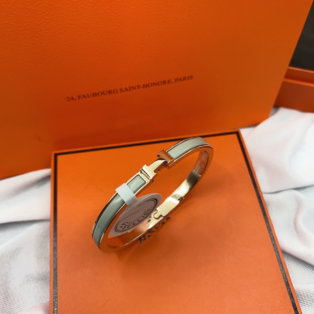 [ORA]CLASSIC HM CLIC GREEN 8MM ENAMEL BRACELET