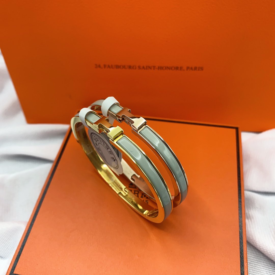 [ORA]CLASSIC HM CLIC GREEN 8MM ENAMEL BRACELET