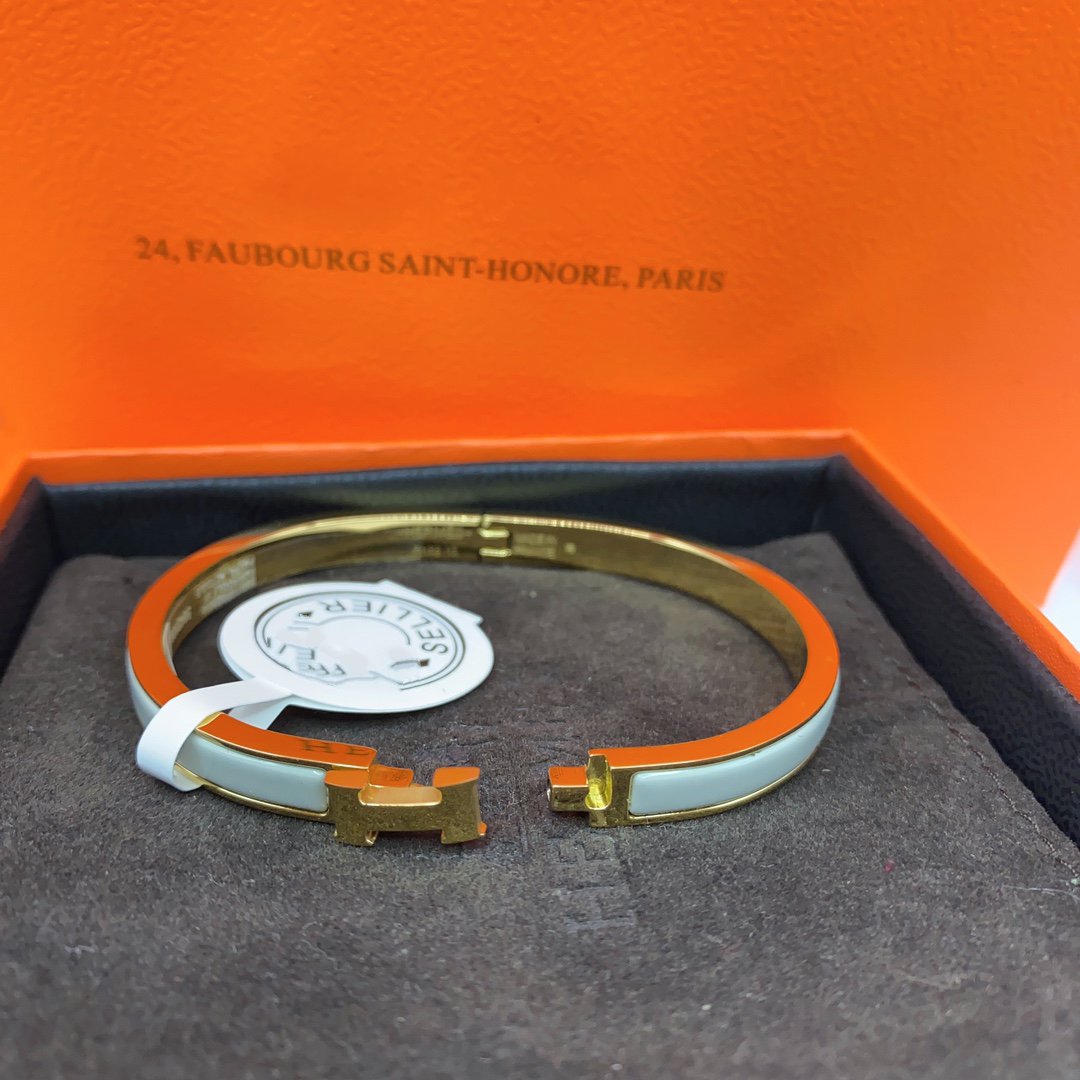 [ORA]CLASSIC HM CLIC GREEN 8MM ENAMEL BRACELET