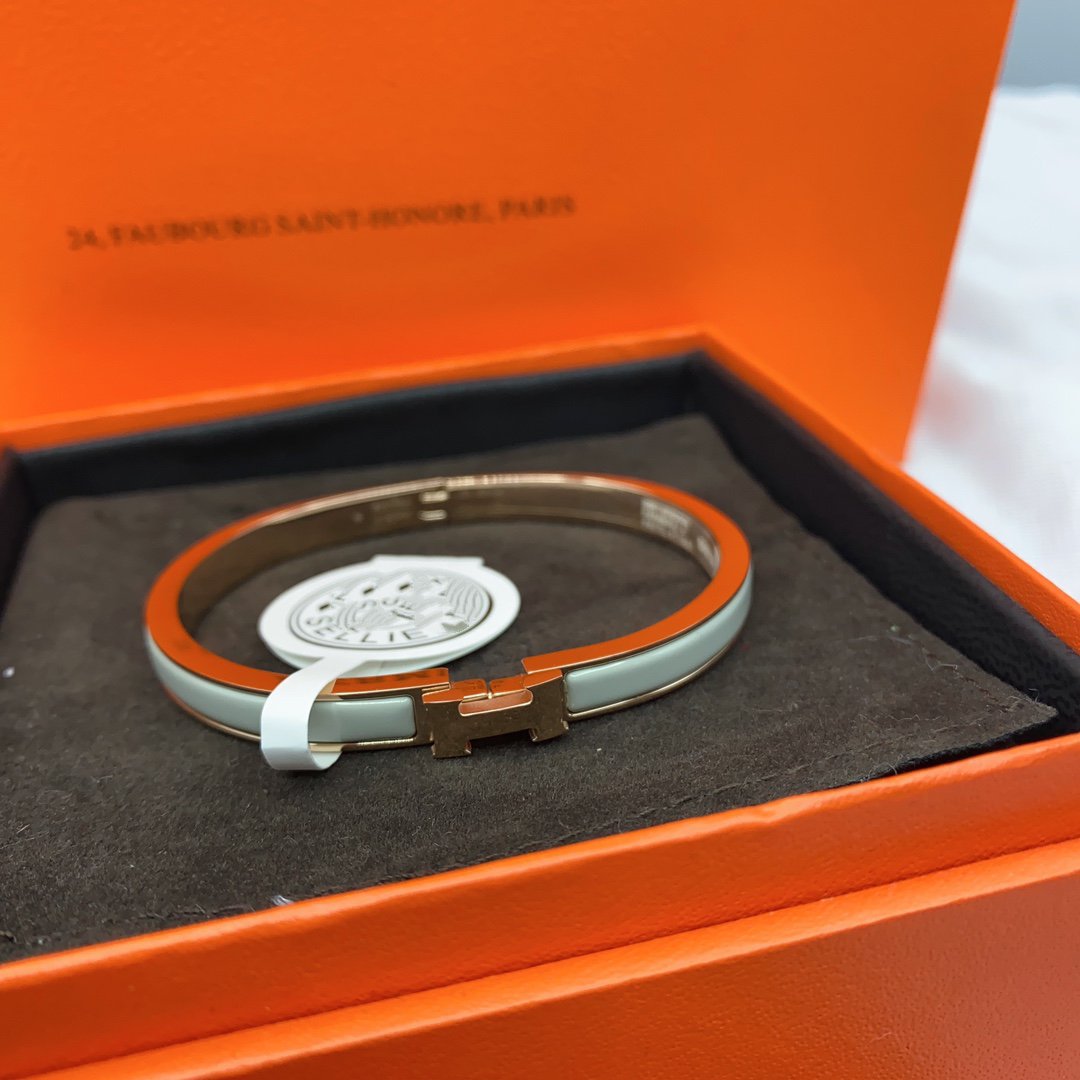 [ORA]CLASSIC HM CLIC GREEN 8MM ENAMEL BRACELET
