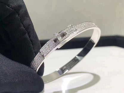 [ORA]HM KELLY BRACELET IN SILVER AND FULL PAVE DIAMOND