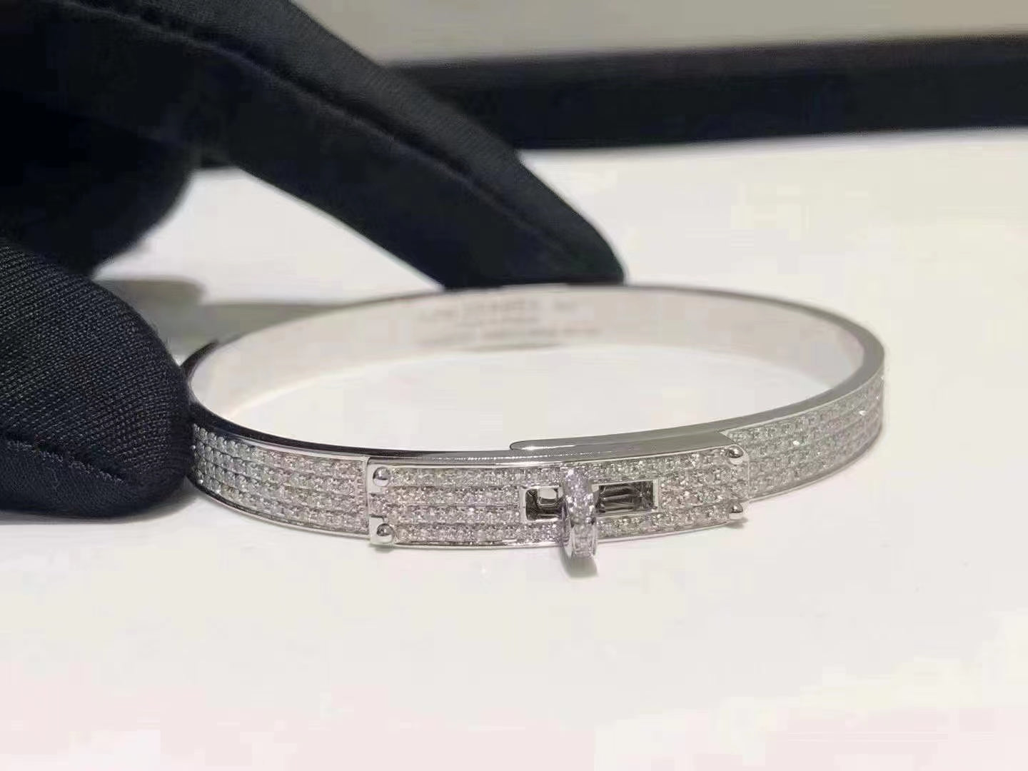 [ORA]HM KELLY BRACELET IN SILVER AND FULL PAVE DIAMOND