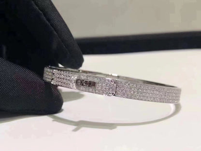 [ORA]HM KELLY BRACELET IN SILVER AND FULL PAVE DIAMOND