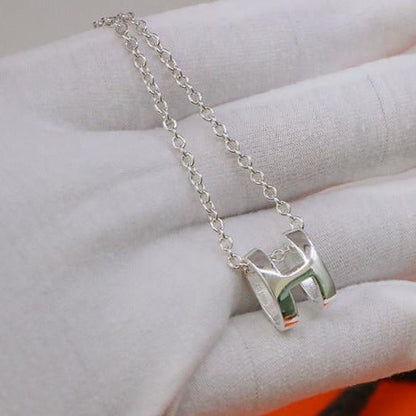 [ORA]HM NECKLACE H LETTER OVAL SERIES