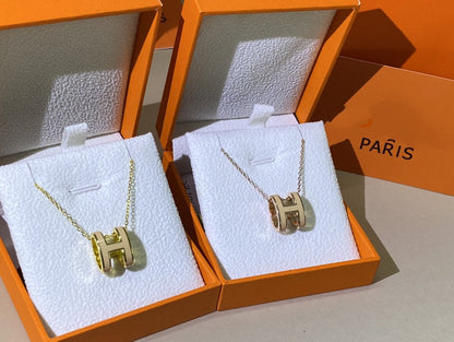 [ORA]HM CLIC YELLOW ENAMEL GOLD NECKLACE