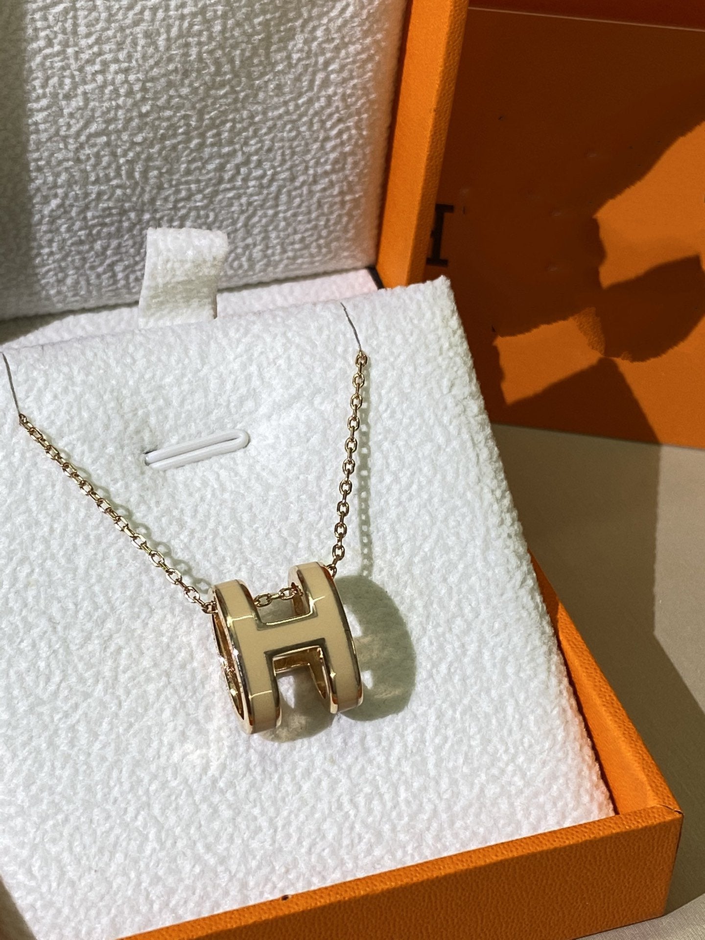 [ORA]HM CLIC YELLOW ENAMEL GOLD NECKLACE