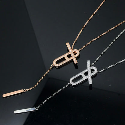 [ORA]HM NECKLACE PLATINUM ROSE GOLD DIAMOND