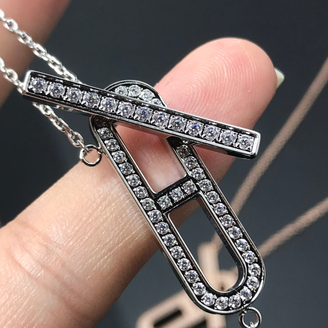 [ORA]HM NECKLACE PLATINUM ROSE GOLD DIAMOND