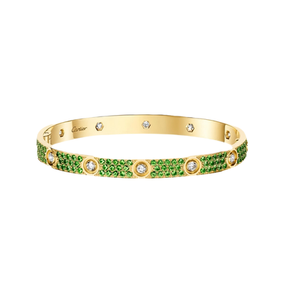 [ORA]2026 PAVE GEMSTONE LOVE BRACELET 6.1MM 10 DIAMONDS
