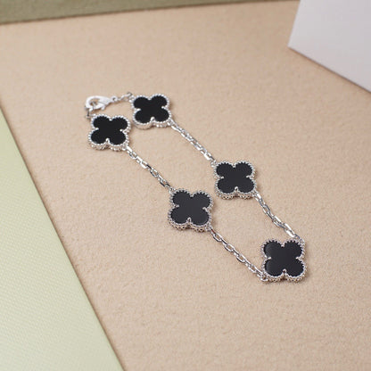 [ORA] CLOVER 5 MOTIF ONYXS BRACELET COLLECTION