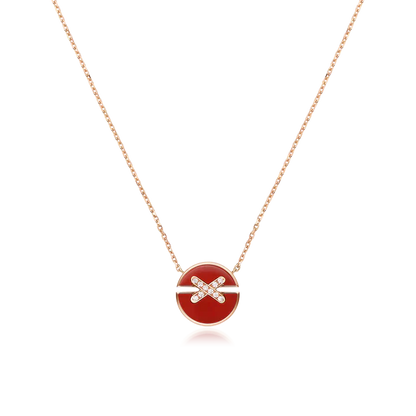 [ORA]JEUX DE ROSE GOLD DIAMOND NECKLACE