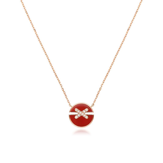 [ORA]JEUX DE ROSE GOLD DIAMOND NECKLACE