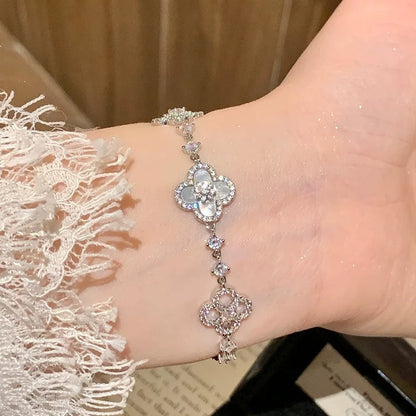[ORA]CLOVER 5 MOTIF PINK BLUE RED WHITE BRACELET