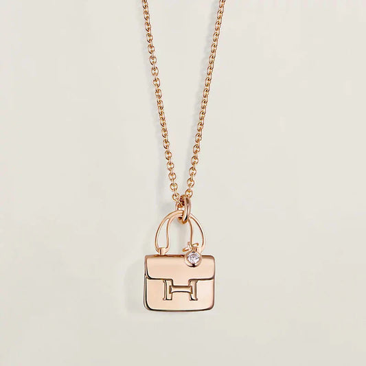 [ORA]AMULETTE PEDANT ROSE GOLD NECKLACE